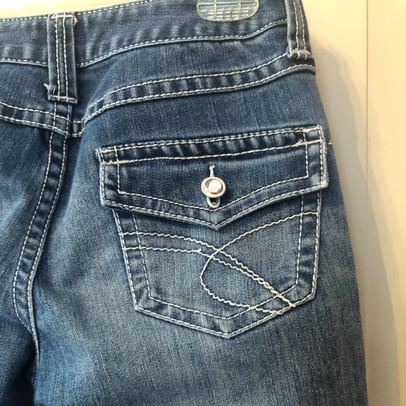 INC International Concepts Regular Fit Blue Rhinestone Denim Walking Shorts 6P - Picture 8 of 9